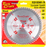 Blade tct 185 x 60t 16mm general purpose cross cut